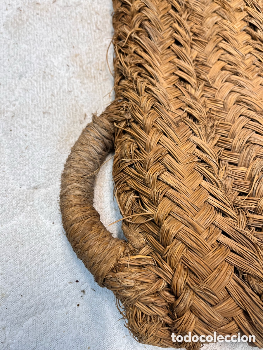 Antig&uuml;edades: Super capazo de esparto - mide en boca ancha 123 cm en recto - Foto 12
