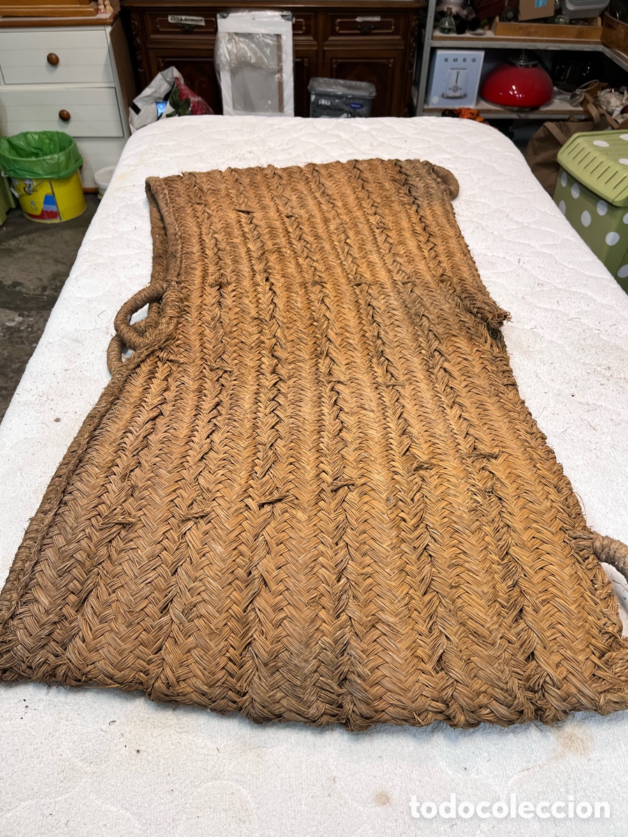 Antig&uuml;edades: Super capazo de esparto - mide en boca ancha 123 cm en recto - Foto 15
