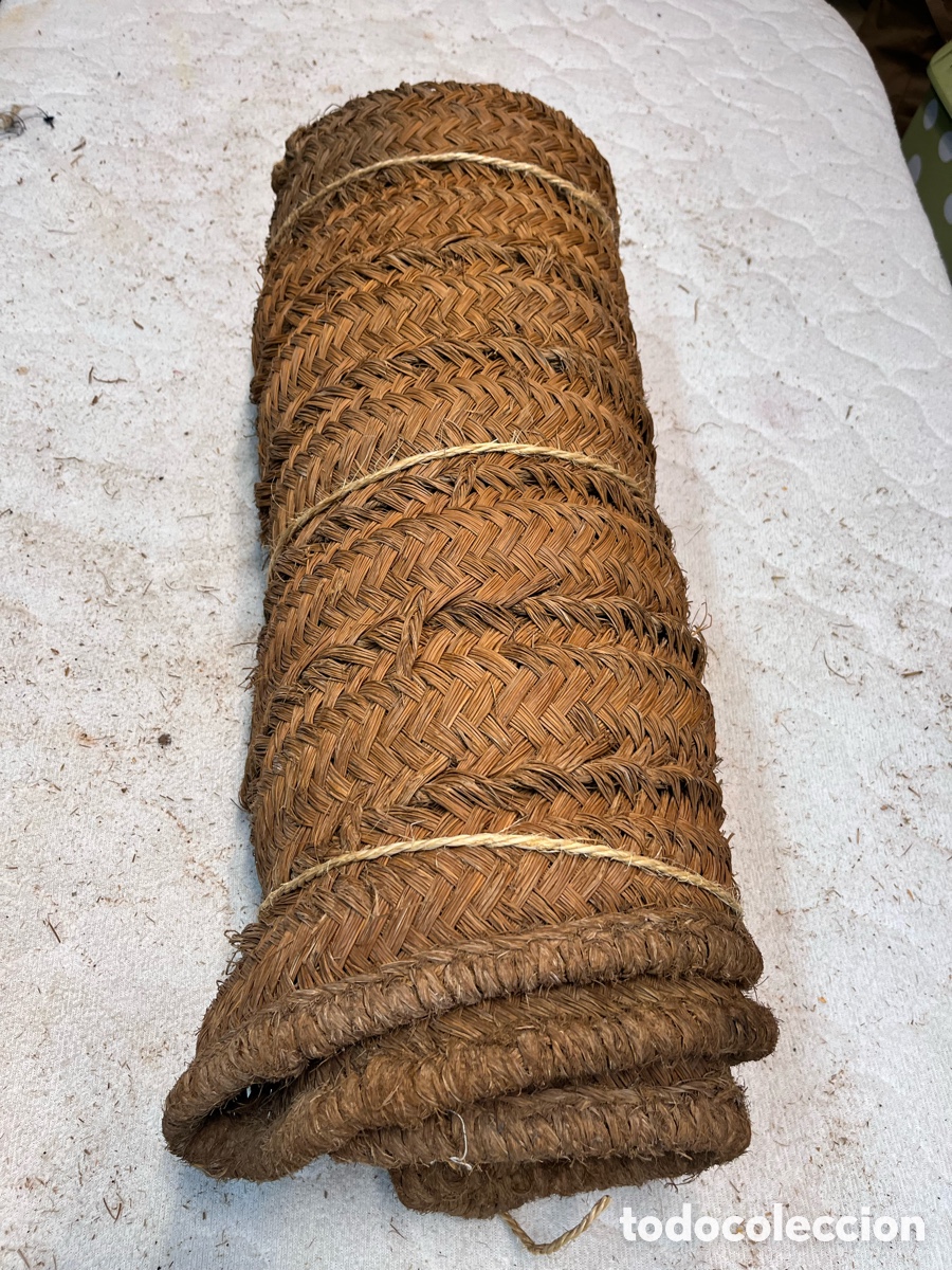 Antig&uuml;edades: Super capazo de esparto - mide en boca ancha 123 cm en recto - Foto 16