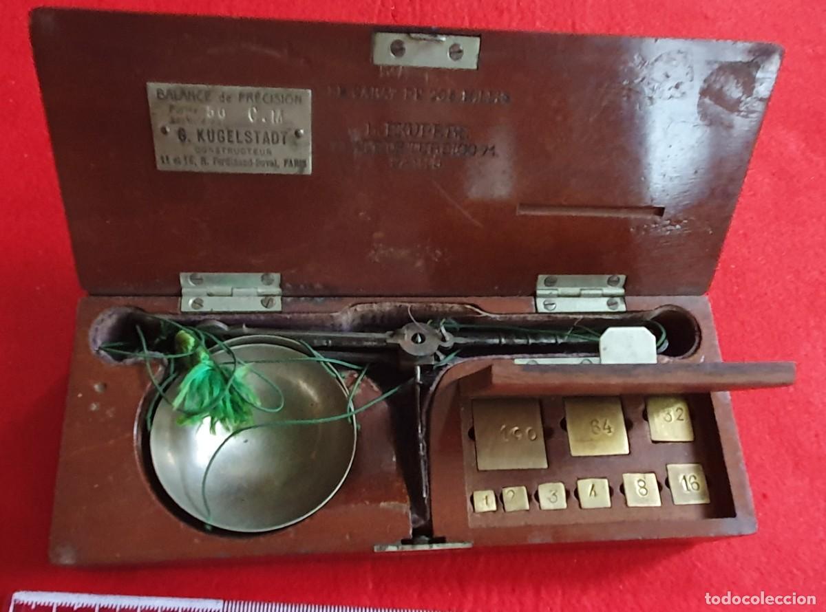 Antig&uuml;edades: Antigua b&aacute;scula de precisi&oacute;n para joyer&iacute;a - Foto 1