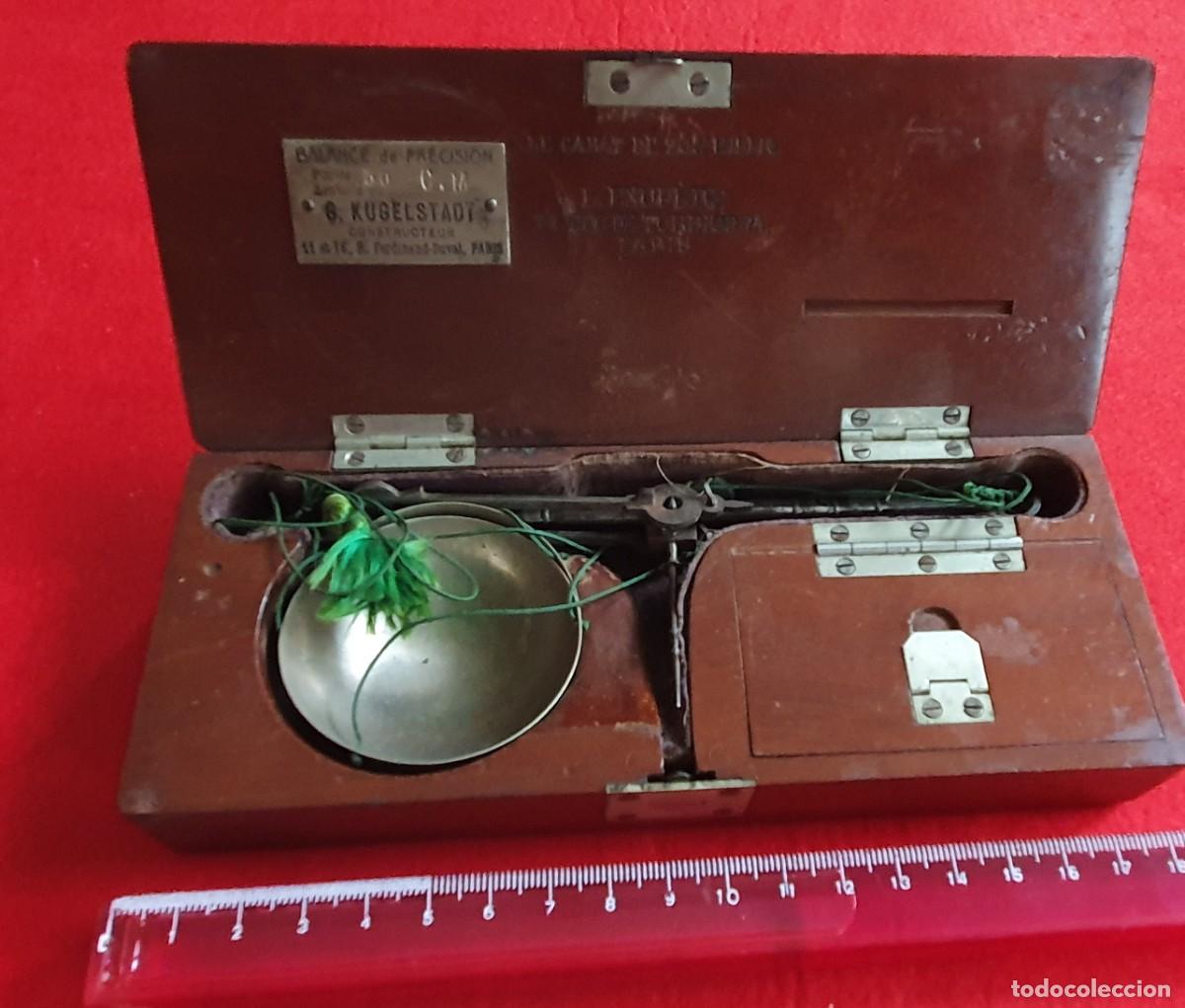 Antig&uuml;edades: Antigua b&aacute;scula de precisi&oacute;n para joyer&iacute;a - Foto 2