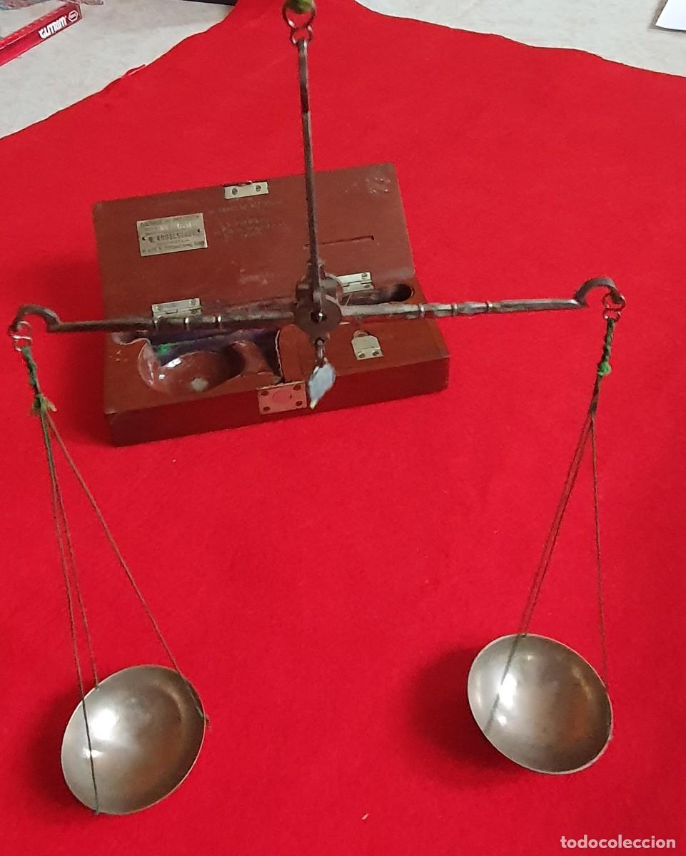 Antig&uuml;edades: Antigua b&aacute;scula de precisi&oacute;n para joyer&iacute;a - Foto 6