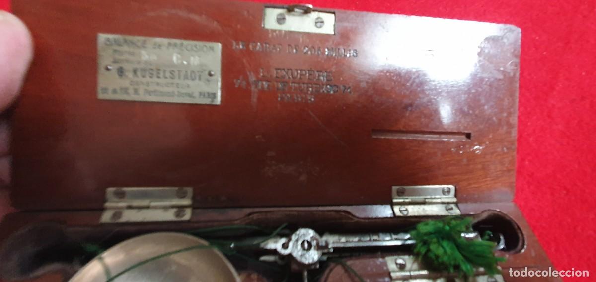 Antig&uuml;edades: Antigua b&aacute;scula de precisi&oacute;n para joyer&iacute;a - Foto 9