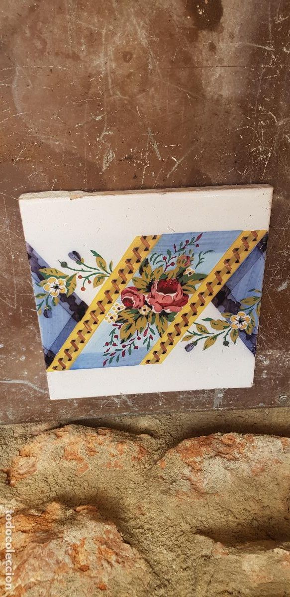 Antig&uuml;edades: AZULEJO VALENCIANO 20X20CM - Foto 1