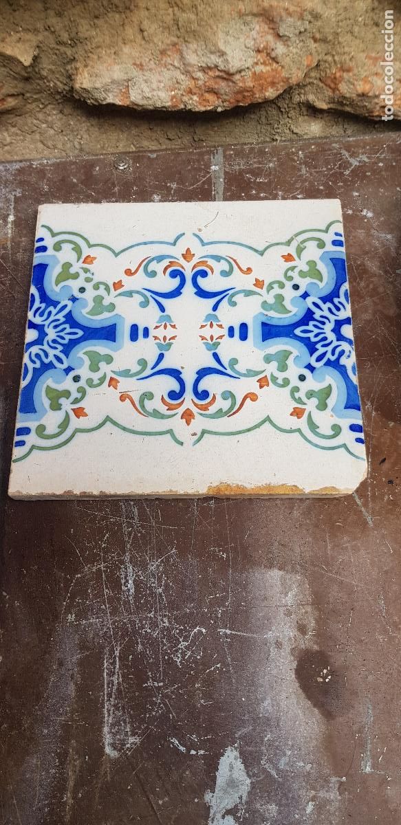 Antig&uuml;edades: AZULEJO VALENCIANO 20X20CM - Foto 1