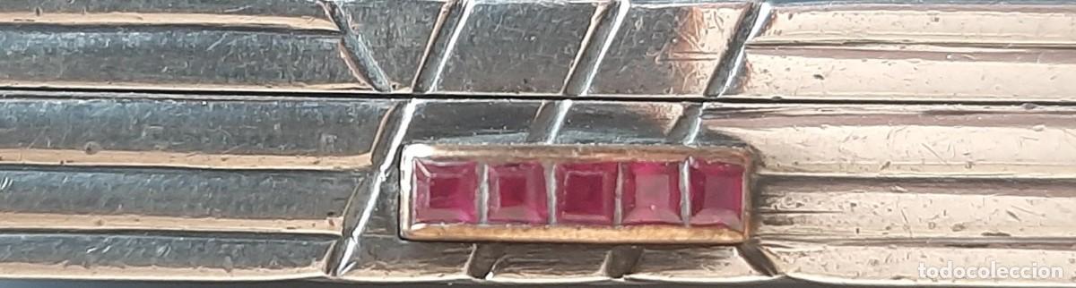 Antig&uuml;edades: (PLA-250303)POLVERA DE PLATA CIERRE CON RUBIES - Foto 4