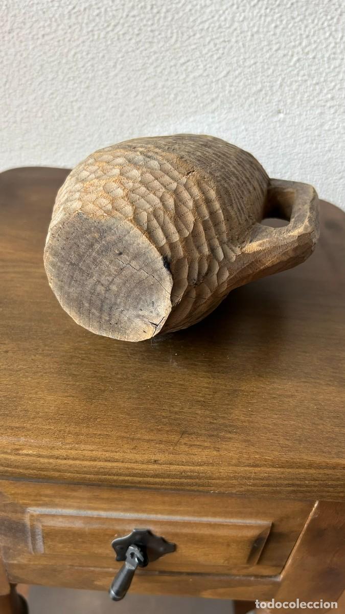 Antig&uuml;edades: Antigua jarra de madera labrada - Foto 7