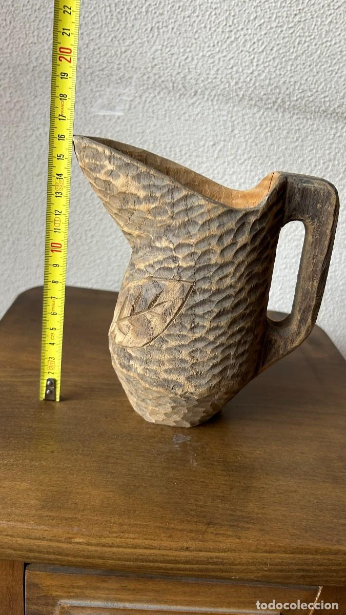 Antig&uuml;edades: Antigua jarra de madera labrada - Foto 8
