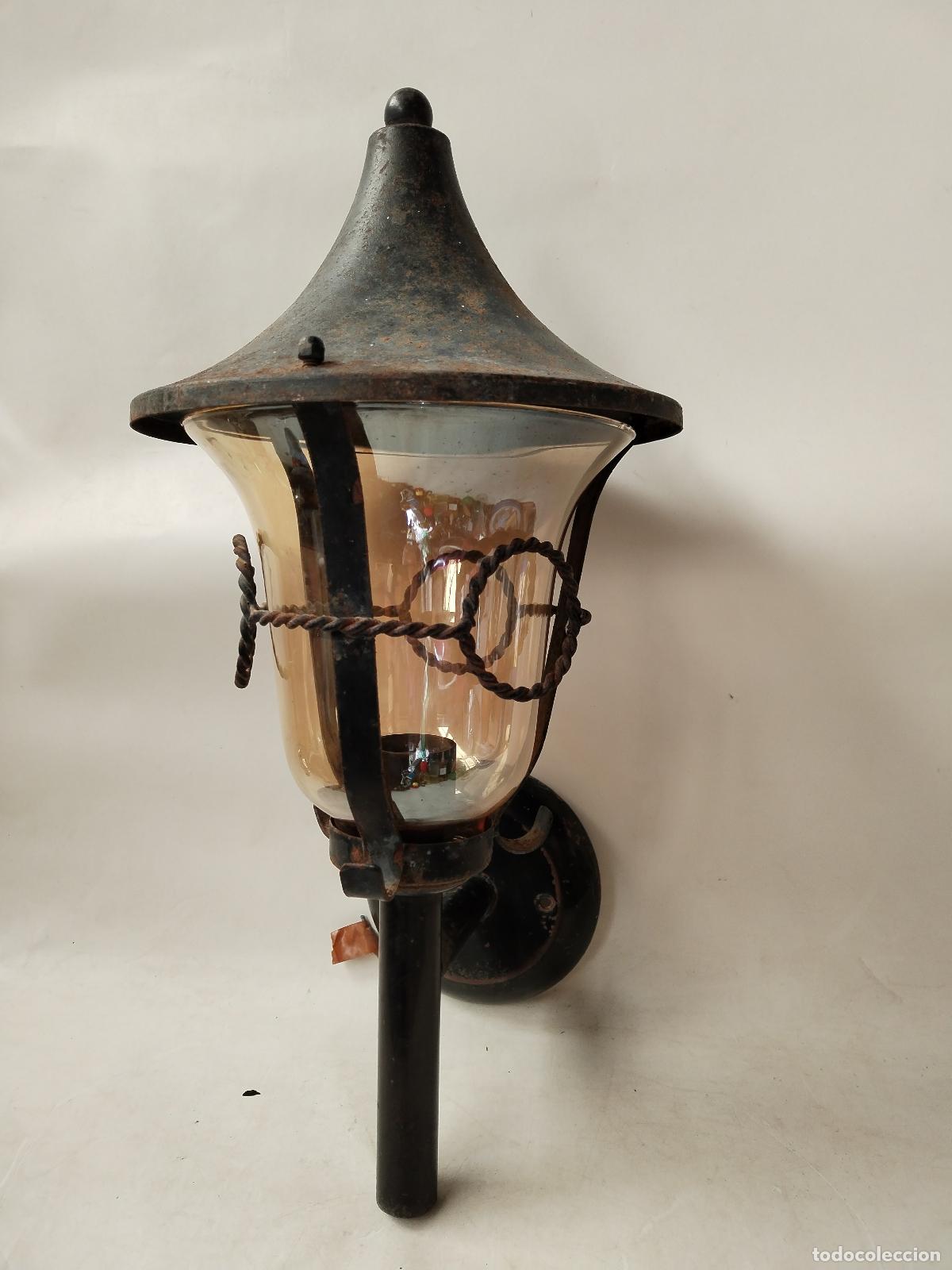 Antig&uuml;edades: antiguo aplique rustico en hierro de forja - Foto 5
