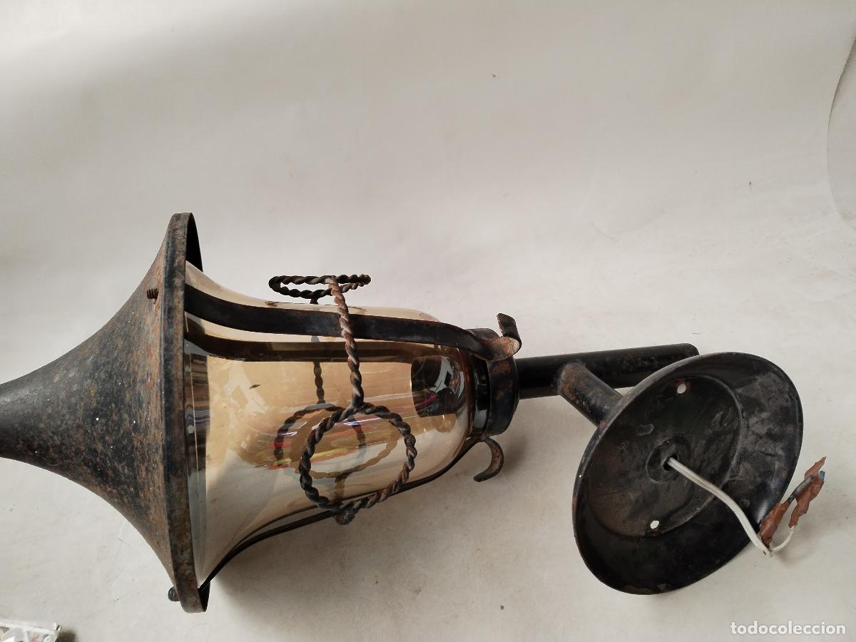 Antig&uuml;edades: antiguo aplique rustico en hierro de forja - Foto 6