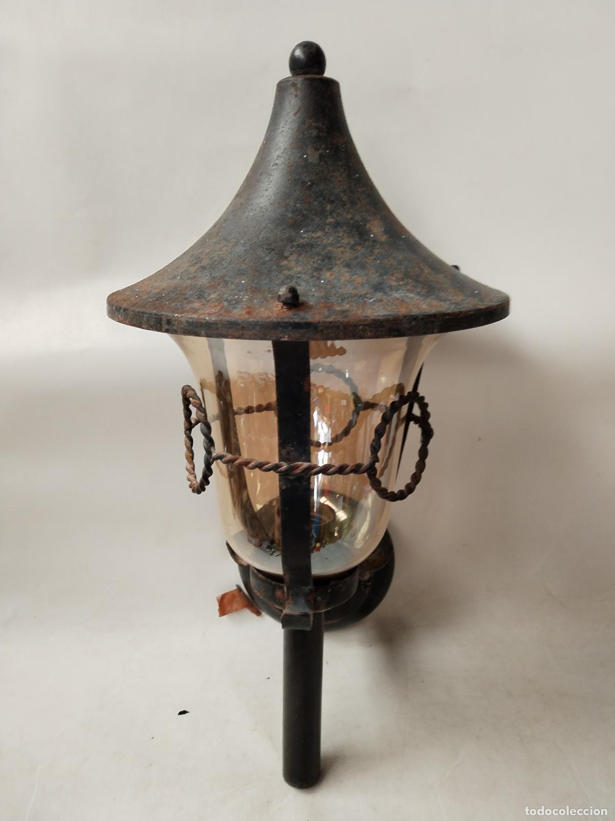 Antig&uuml;edades: antiguo aplique rustico en hierro de forja - Foto 8