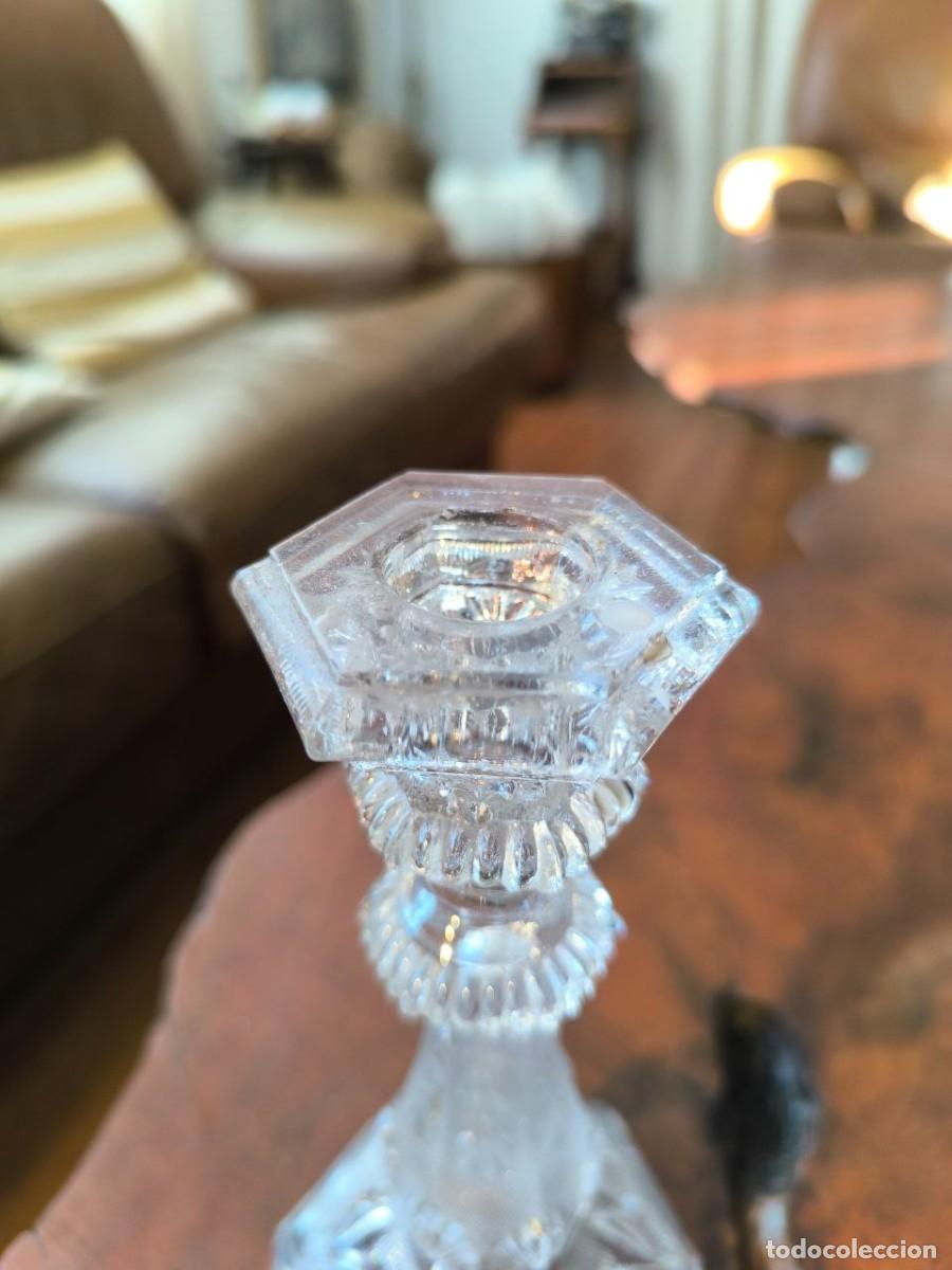 Antig&uuml;edades: CANDELABRO DE CRISTAL 10X20 CM - Foto 2