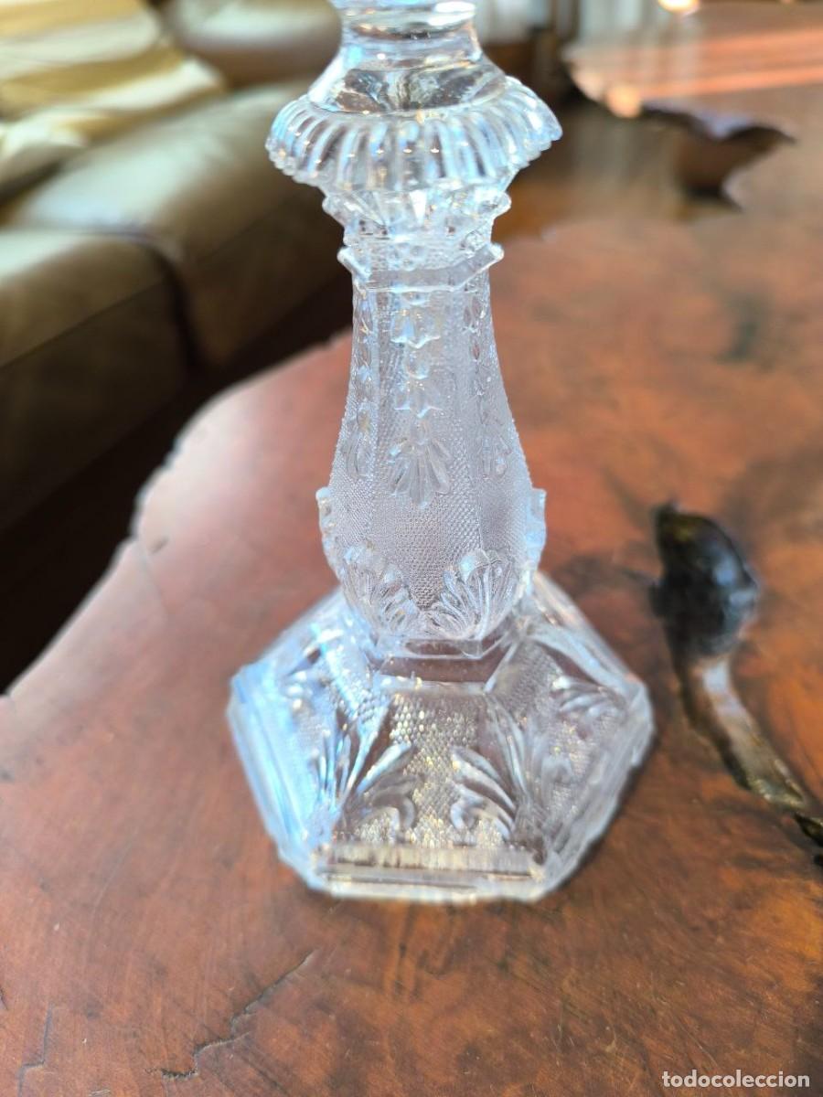 Antig&uuml;edades: CANDELABRO DE CRISTAL 10X20 CM - Foto 3