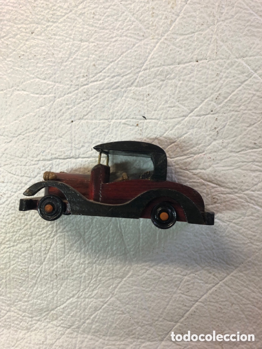 Antig&uuml;edades: Coche de madera medida 14 cm - Foto 4