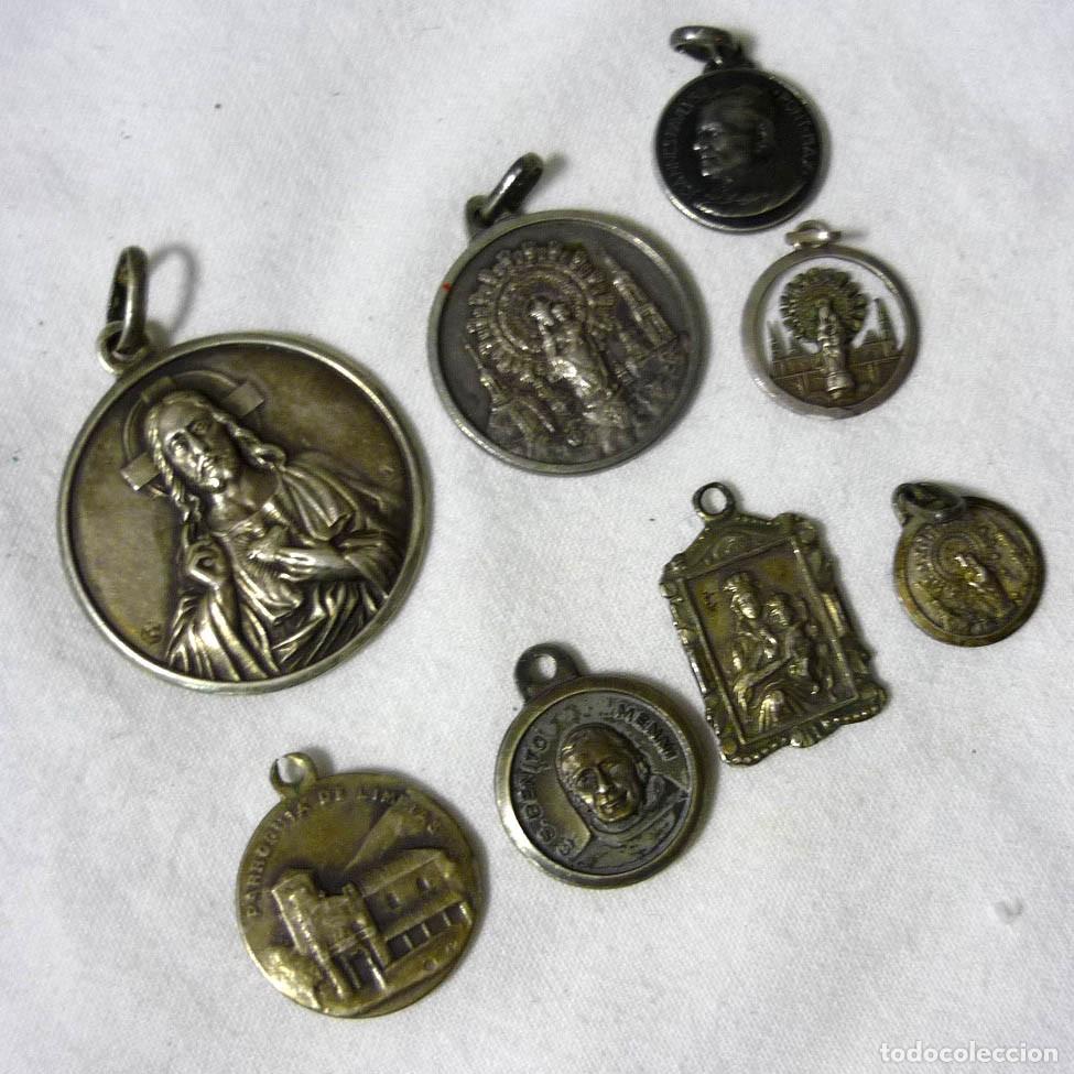 Antig&uuml;edades: 8 medallas religiosas de plata - Foto 1