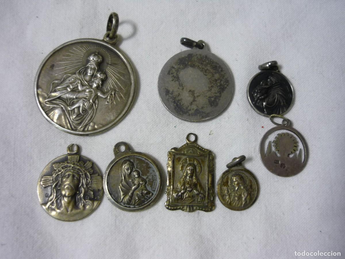 Antig&uuml;edades: 8 medallas religiosas de plata - Foto 5