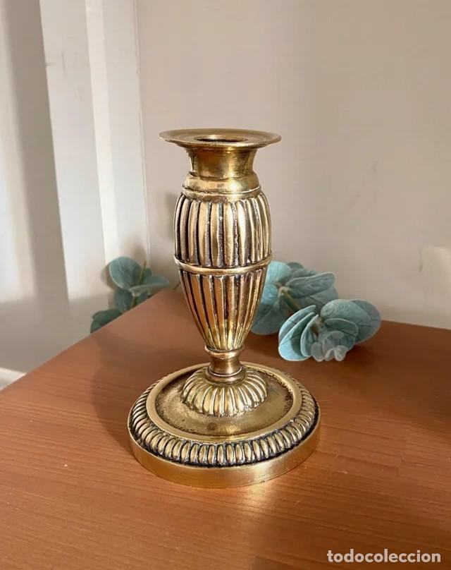 Antig&uuml;edades: Candelabro Bronce Antiguo - Foto 1