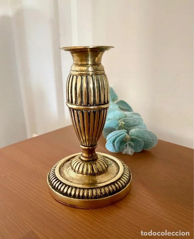 Antig&uuml;edades: Candelabro Bronce Antiguo - Foto 2