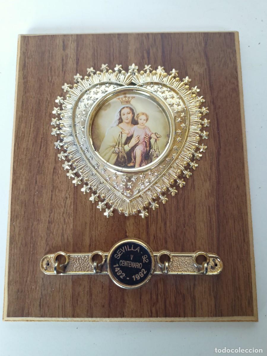 Antig&uuml;edades: Cuelga-llaves Virgen del Carmen - Foto 1