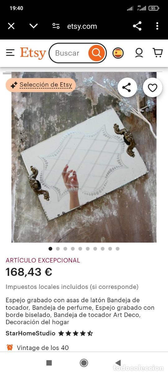 Antig&uuml;edades: Bandeja espejo Art Deco - Foto 9