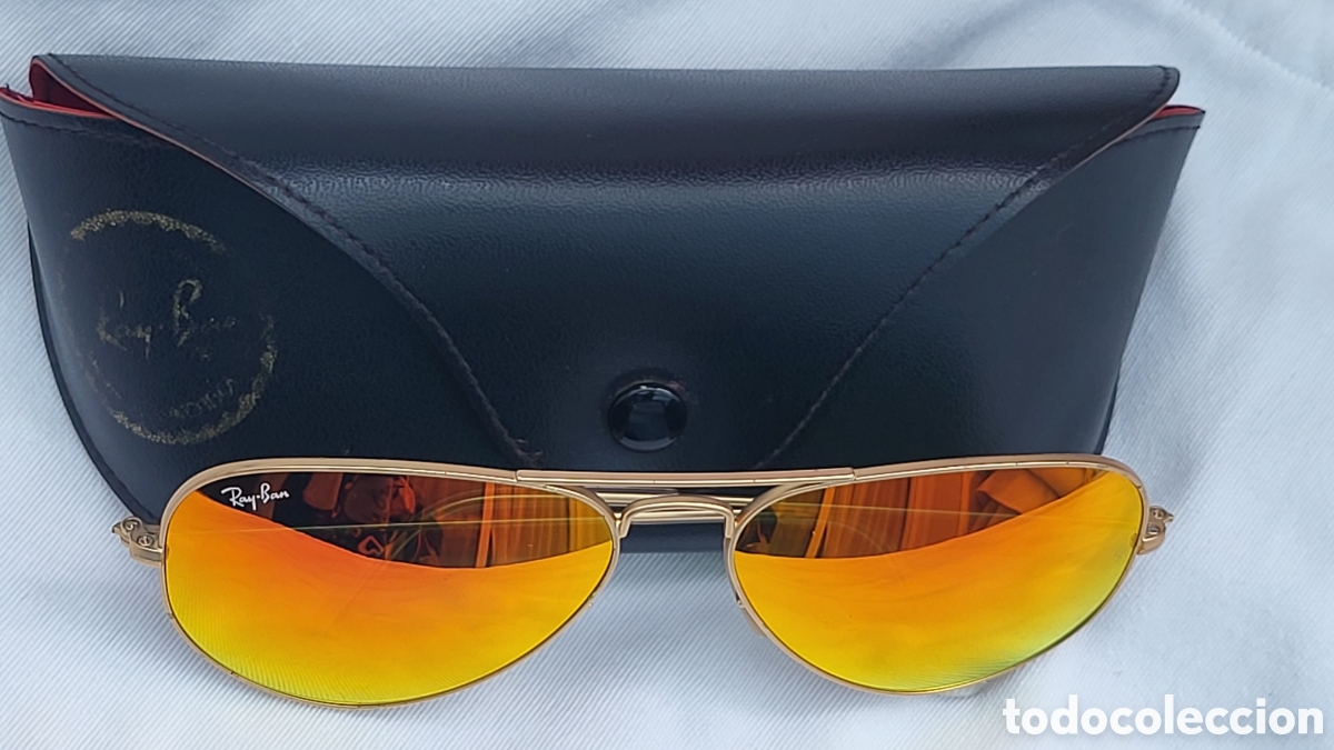 Antig&uuml;edades: RAY-BAN GAFAS DE SOL CRISTAL NARANJA - Foto 3