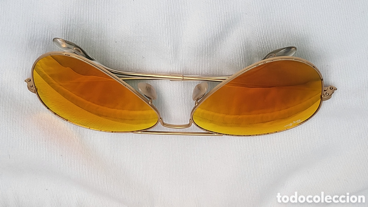 Antig&uuml;edades: RAY-BAN GAFAS DE SOL CRISTAL NARANJA - Foto 4
