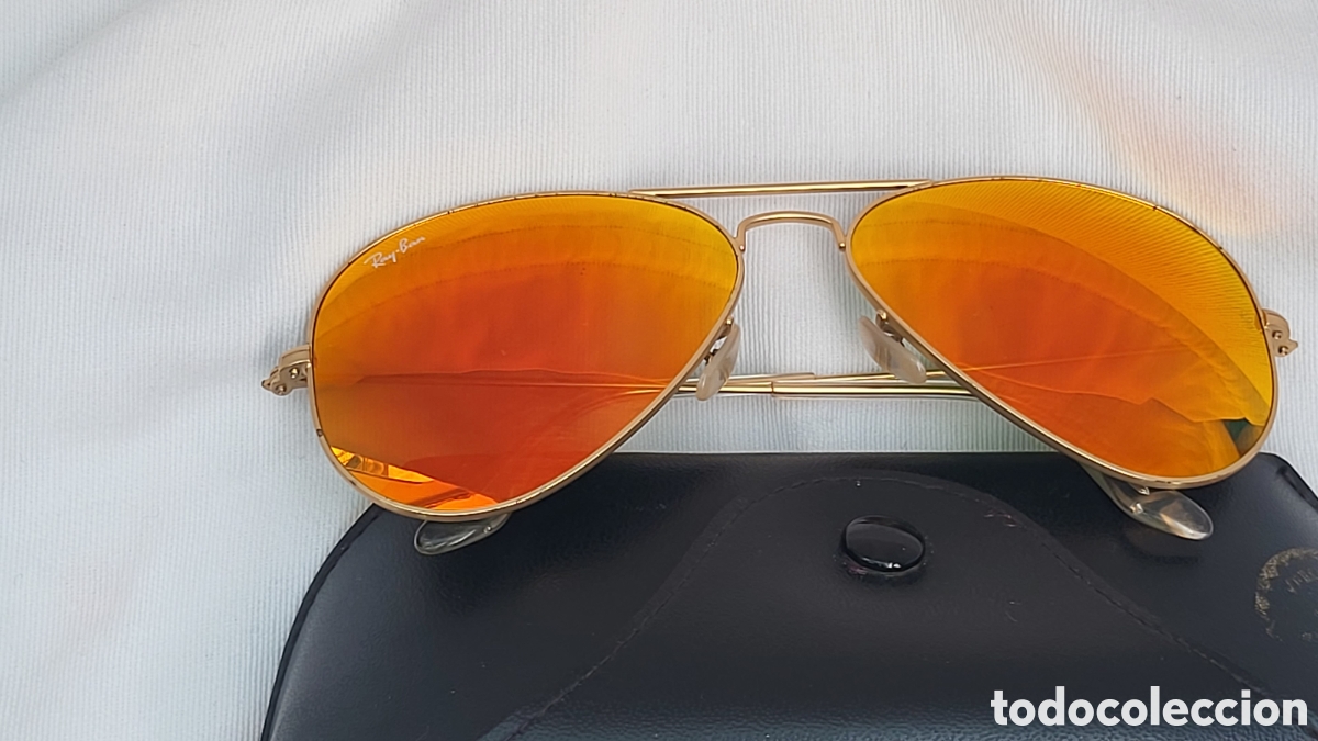 Antig&uuml;edades: RAY-BAN GAFAS DE SOL CRISTAL NARANJA - Foto 1