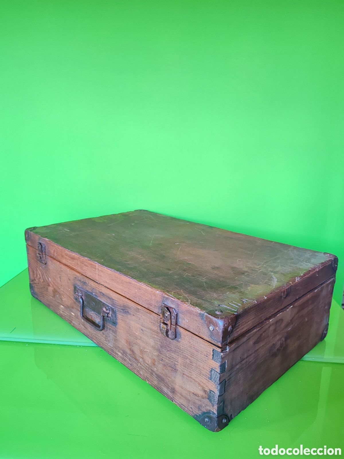 Antig&uuml;edades: Maleta de soldado de madera - Foto 2