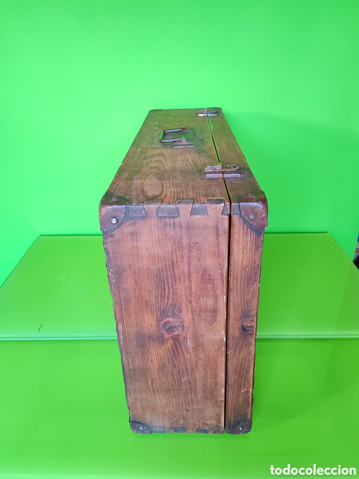 Antig&uuml;edades: Maleta de soldado de madera - Foto 3