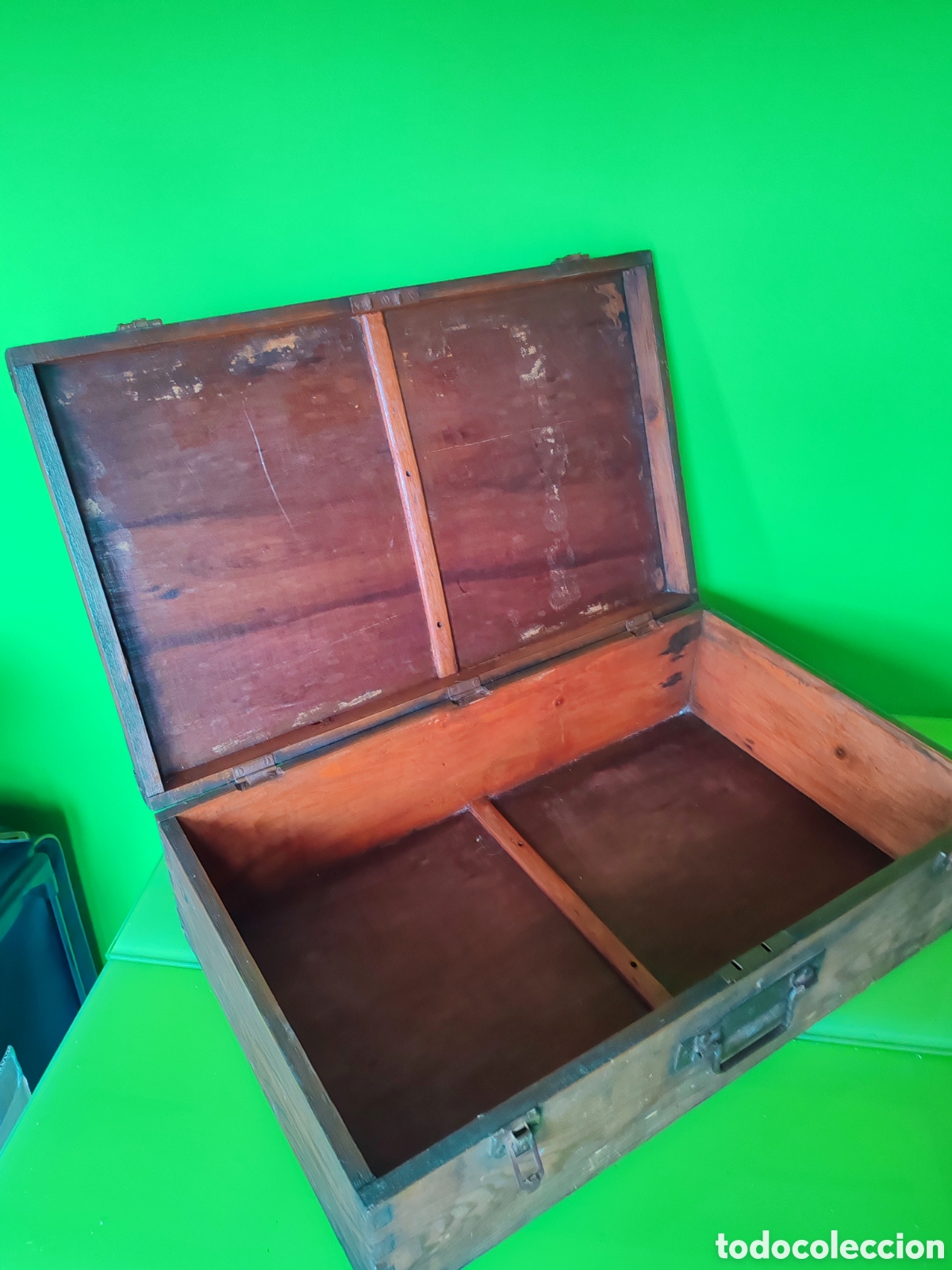 Antig&uuml;edades: Maleta de soldado de madera - Foto 6