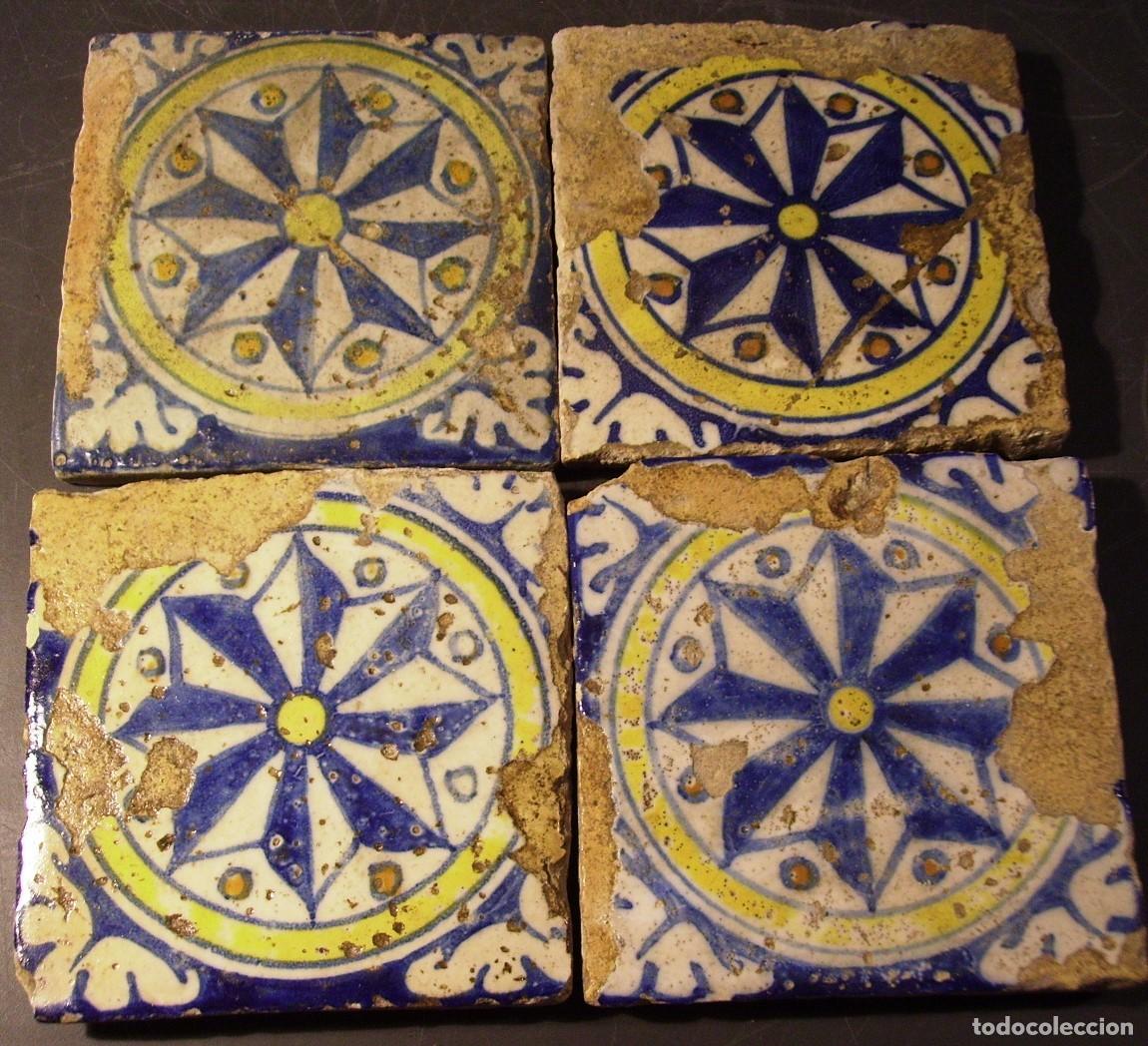 Antig&uuml;edades: CONJUNTO AZULEJOS VALENCIA XVII - Foto 3