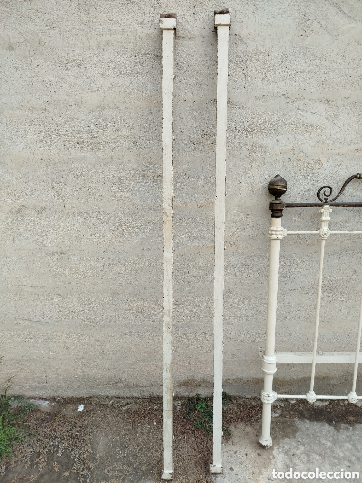 Antig&uuml;edades: Cama antigua de hierro y cobre - Foto 3