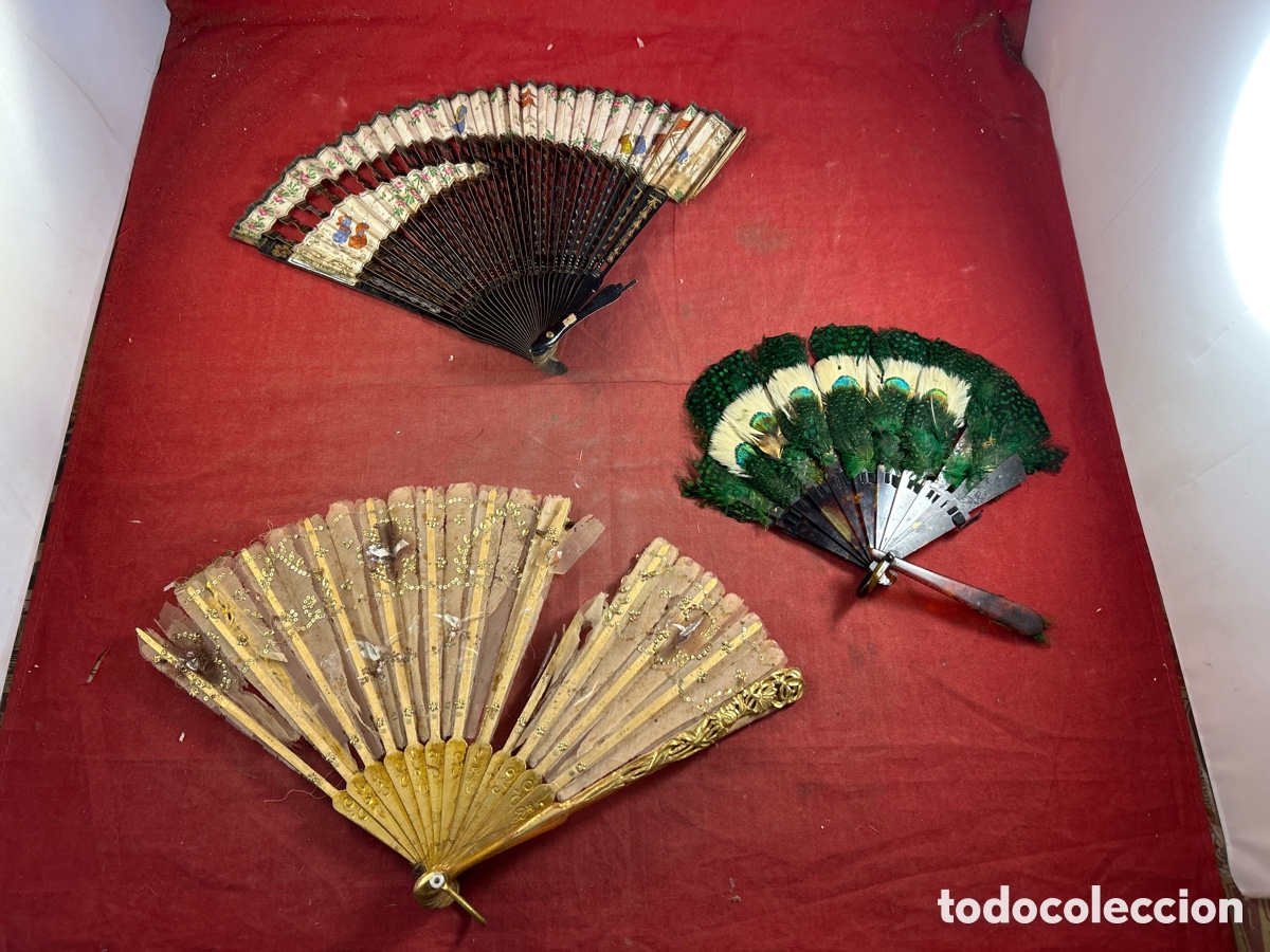Antig&uuml;edades: LOTE ABANICOS PARA RESTAURAR - Foto 1