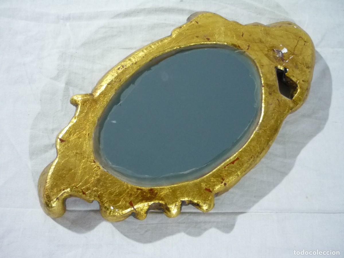 Antig&uuml;edades: Espejo de pared pan de oro - Foto 6