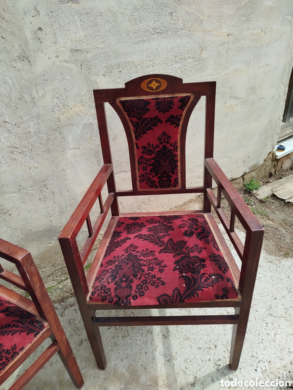 Antig&uuml;edades: Sill&oacute;n de madera antiguo a&ntilde;os veinte. - Foto 3