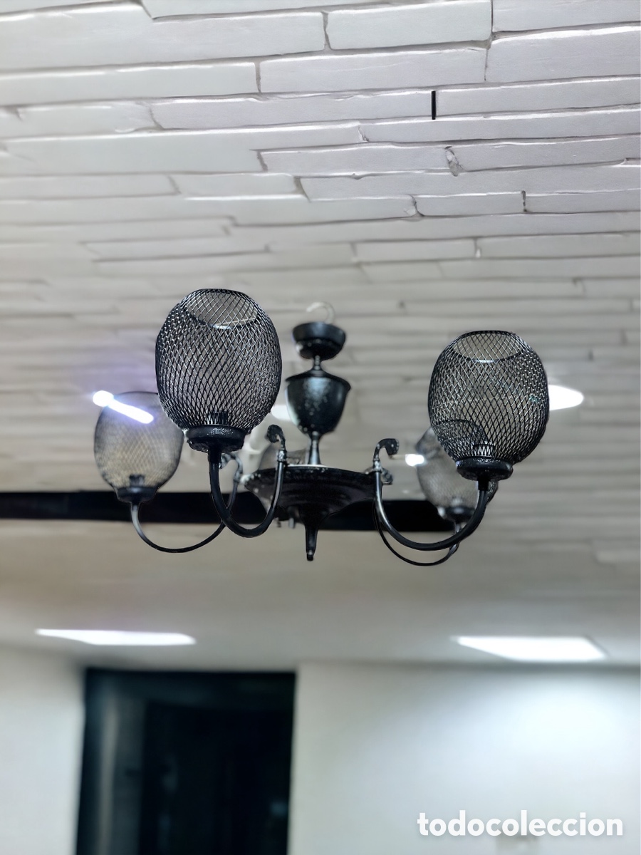 Antig&uuml;edades: L&aacute;mpara de techo &ldquo;Black cage&rdquo; - Foto 5