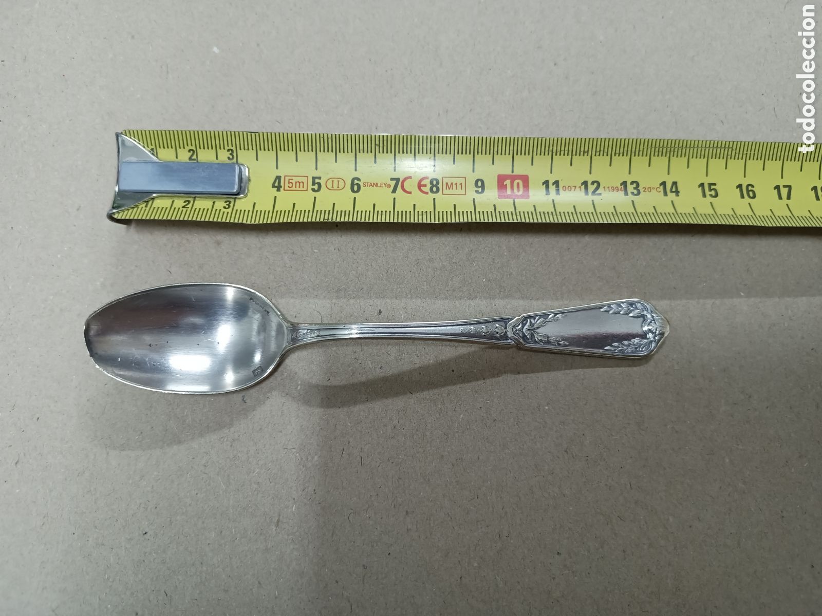 Antig&uuml;edades: 4 CUCHARILLAS PLATEADAS - CON SELLOS - Foto 5