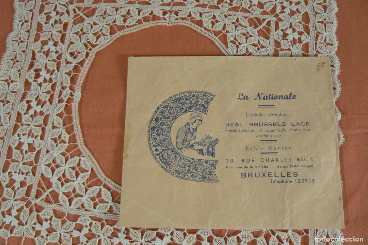 Antig&uuml;edades: ENCAJE DE BRUSELAS PARA PA&Ntilde;UELO- CERCO - Foto 2