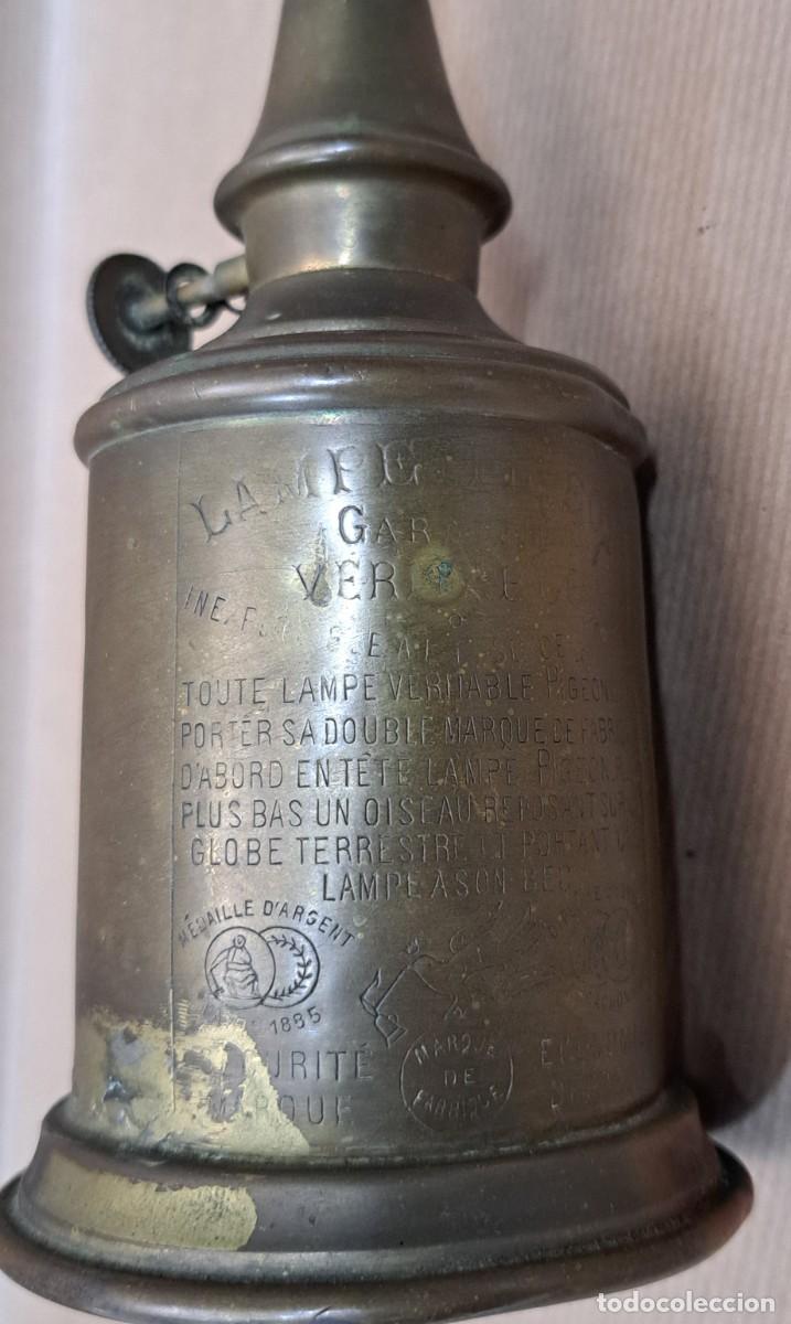 Antig&uuml;edades: Quinque o lampara Francesa Pigeon - Foto 2
