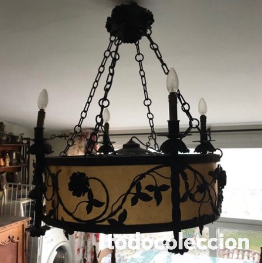 Antig&uuml;edades: LAMPARA TECHO MODERNISTA - Foto 2