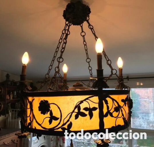 Antig&uuml;edades: LAMPARA TECHO MODERNISTA - Foto 1