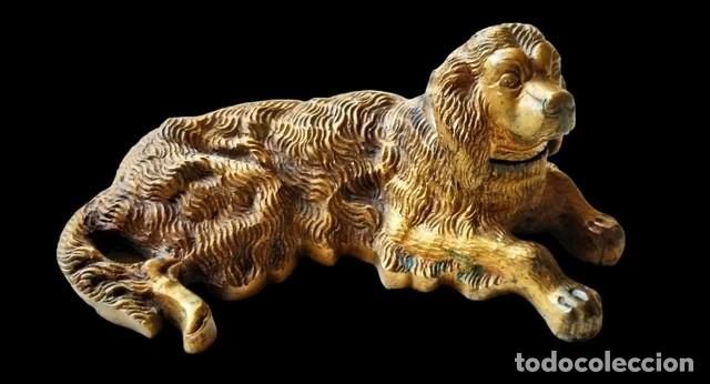 Antig&uuml;edades: Tintero Bronce Art Deco Perro - Foto 1
