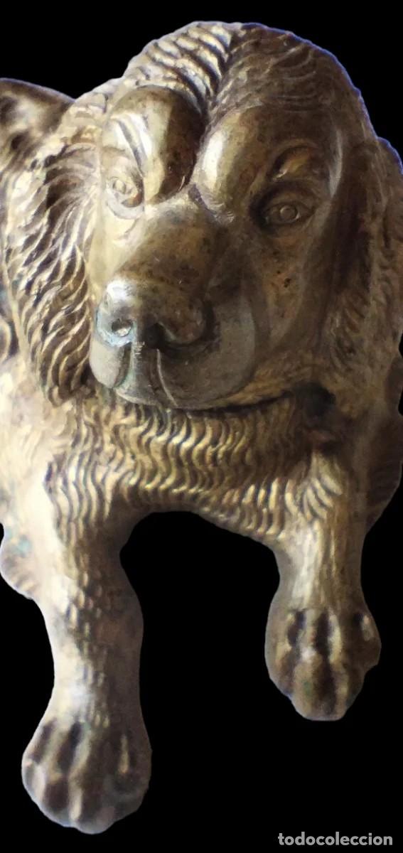 Antig&uuml;edades: Tintero Bronce Art Deco Perro - Foto 8