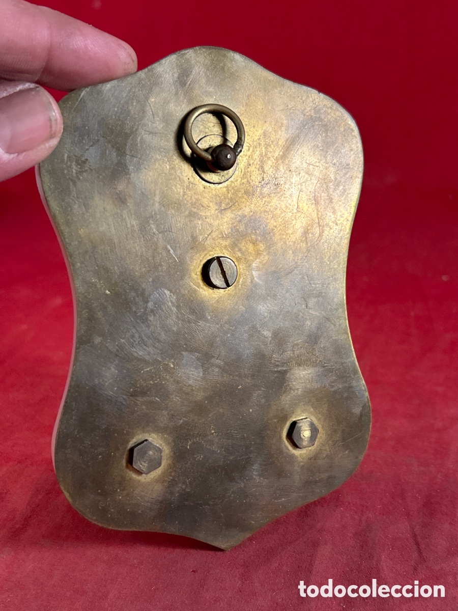 Antig&uuml;edades: ANTIGUA BENDITERA BRONCE M&Aacute;RMOL CRISTAL - Foto 3