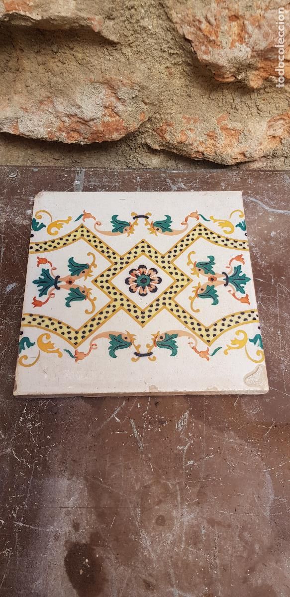 Antig&uuml;edades: AZULEJO VALENCIANO 20X20CM - Foto 1