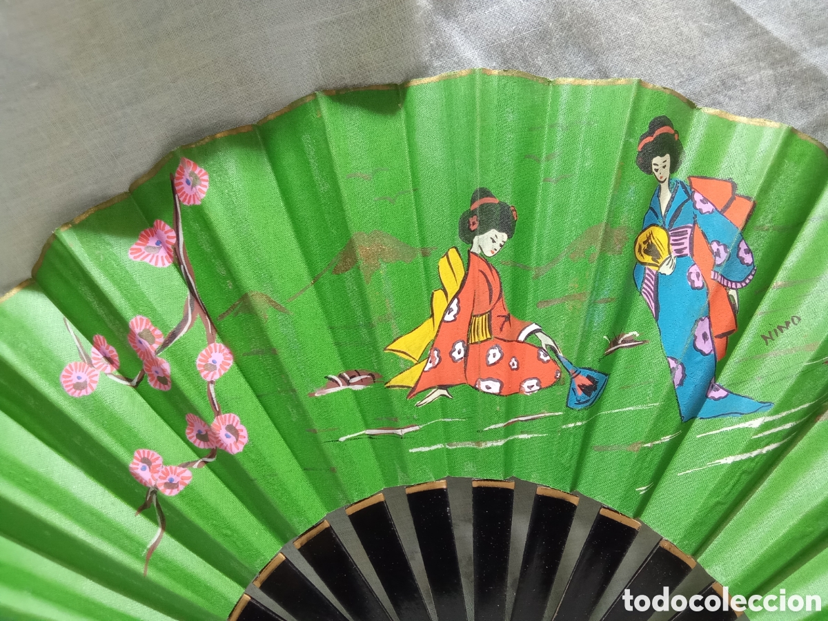 Antig&uuml;edades: ABANICO CON CON ESCENA ORIENTAL - Foto 2