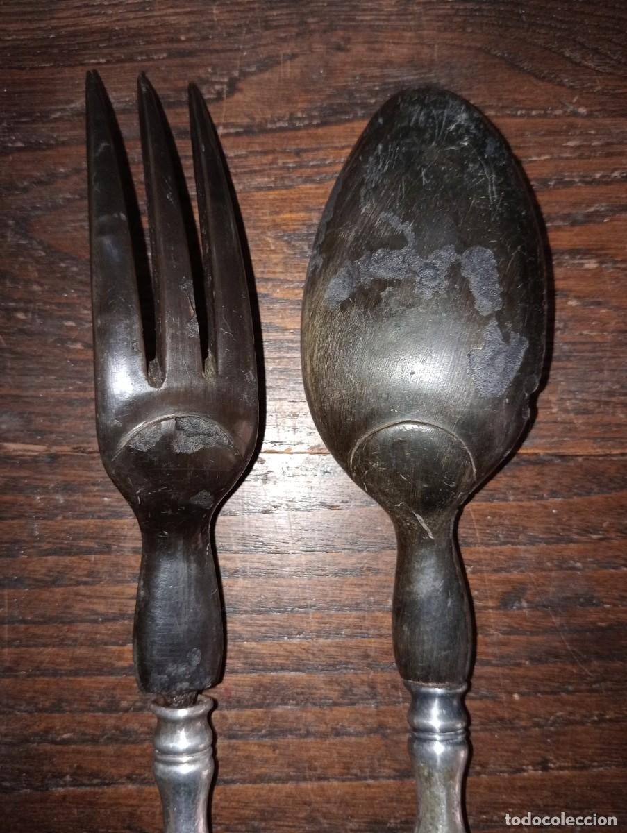 Antig&uuml;edades: Cubiertos de servir siglo XIX - Foto 5