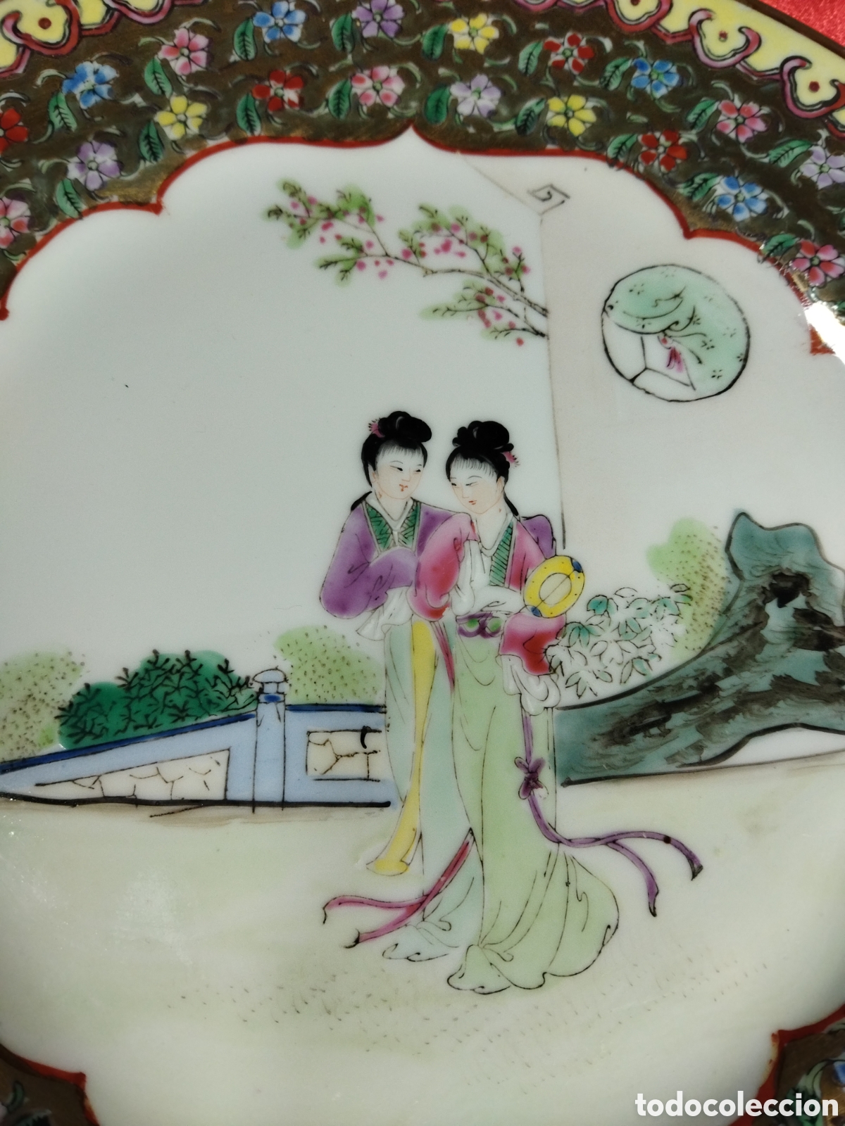 Antig&uuml;edades: Plato porcelana china - Foto 2