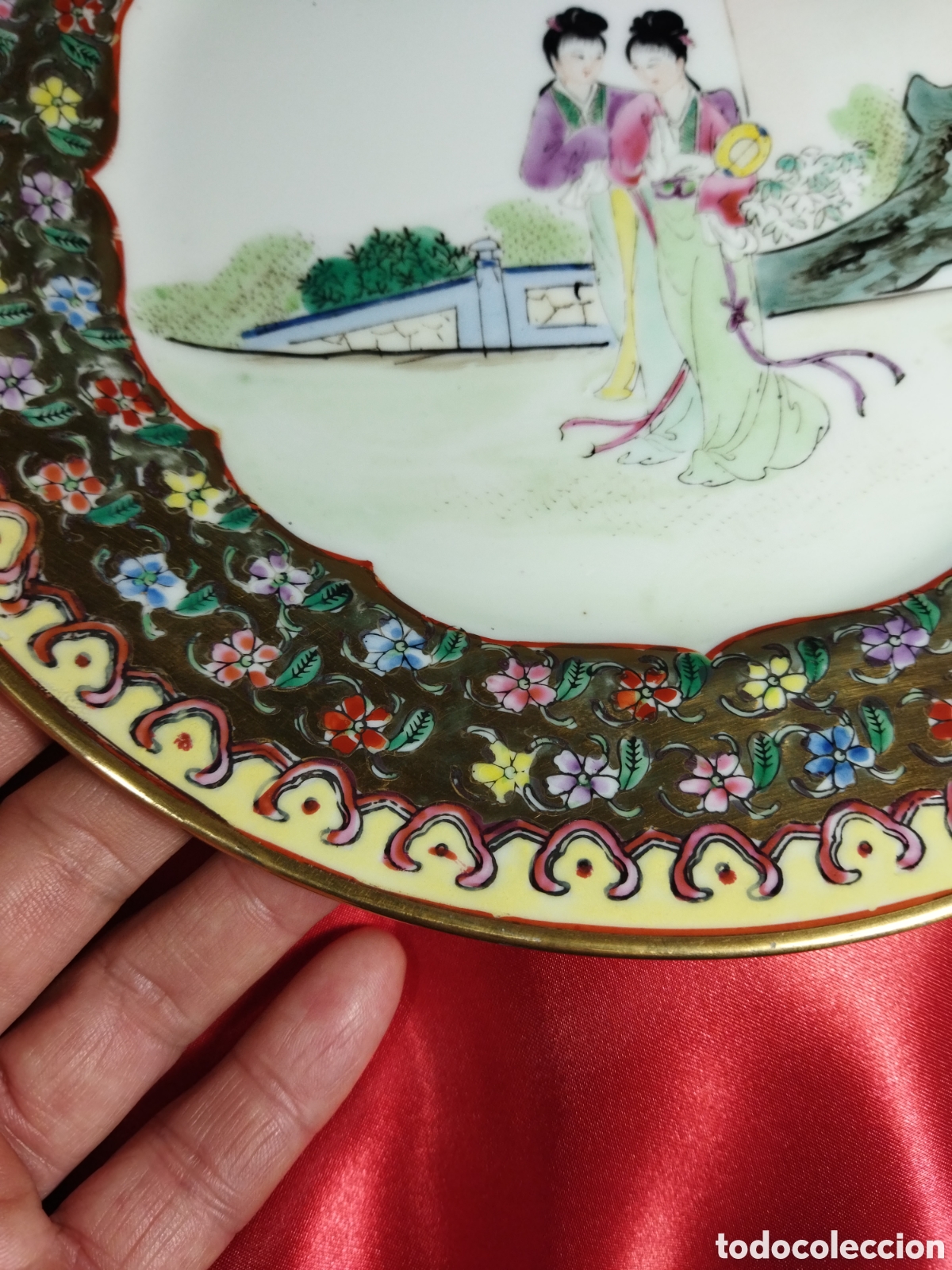 Antig&uuml;edades: Plato porcelana china - Foto 4