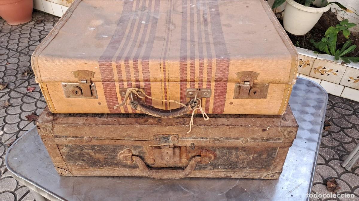 Antig&uuml;edades: DOS ANTIGUAS Y VIEJAS MALETAS - Foto 5